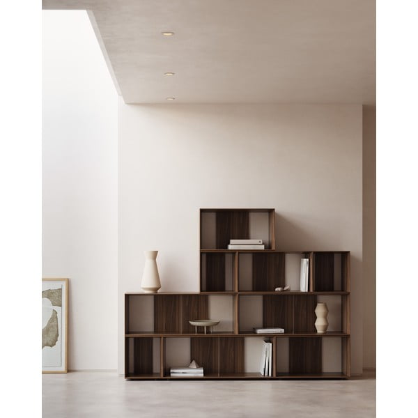 Modułowy system półek w dekorze orzecha 9 szt. 202x114 cm Litto – Kave Home-image-1