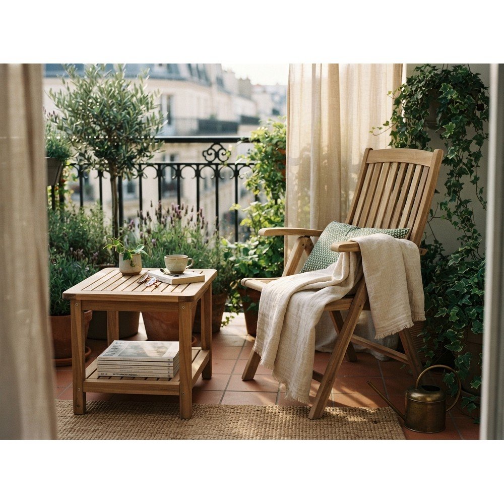 Krzesło ogrodowe z drewna tekowego Garden Pleasure Java (zdjęcie 3)