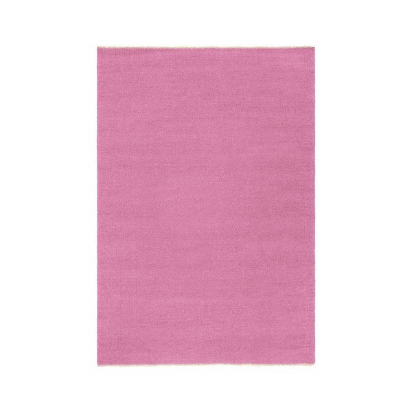 Różowy dywan z mieszanki wełny tkany ręcznie 160x230 cm Row – Jotex