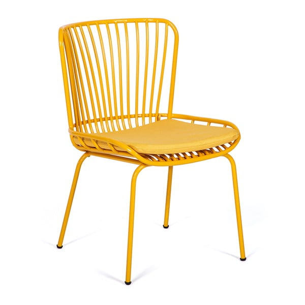 Zestaw 2 żółtych krzeseł ogrodowych  Bonami Selection Rimini