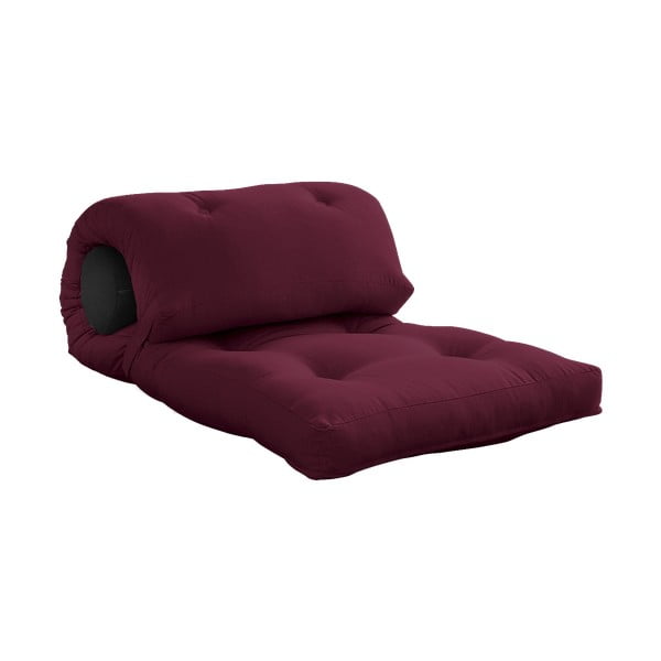 Bordowy materac futon 70x200 cm Wrap Bordeaux/Dark Grey – Karup Design-image-3