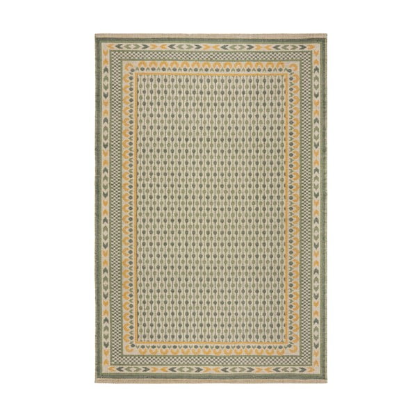 Zielony dywan z mieszanki juty 200x290 cm Mara Jute Border – Flair Rugs