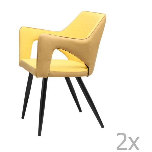 Żółte krzesło 360 Living Sina