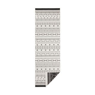 Czarno-kremowy chodnik odpowiedni na zewnątrz NORTHRUGS Kuba, 80x350 cm