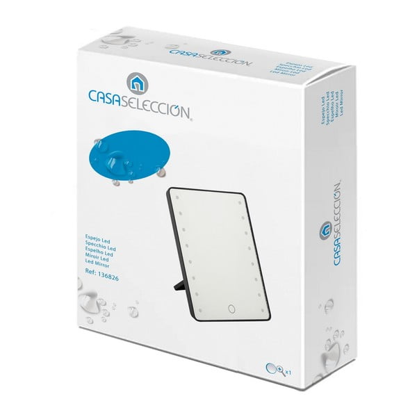 Lusterko kosmetyczne z oświetleniem 17x22 cm – Casa Selección-image-3