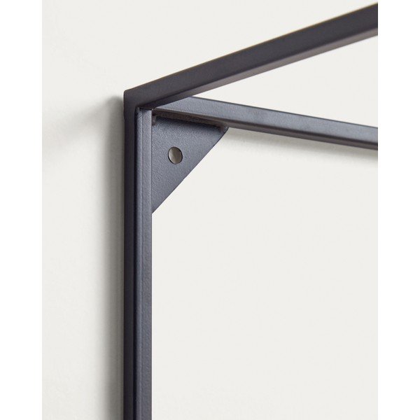 Czarno-naturalna półka z litego drewna jodłowego 90 cm Elisha – Kave Home-image-4