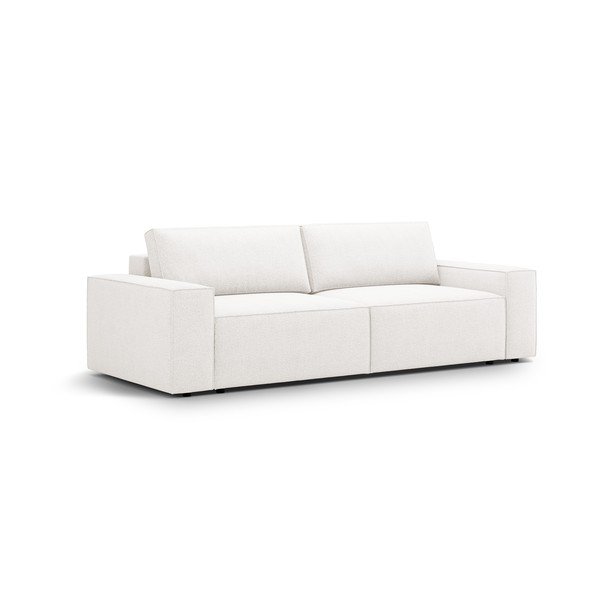 Biała rozkładana sofa z materiału bouclé 247 cm Jodie – Micadoni Home-image-2