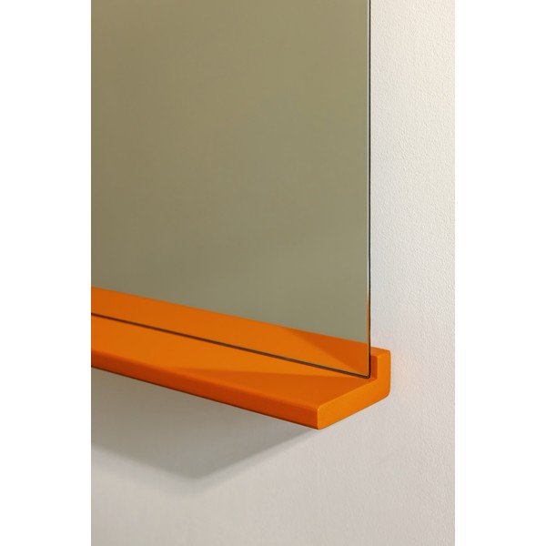 Lustro z półką z drewnianą ramą ścienne 50x75 cm Lun – noo.ma-image-3