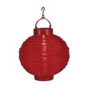 Czerwony ogrodowy lampion solarny LED Star Trading, ø 30 cm