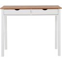 Biało-brązowe biurko z drewna sosnowego Støraa Gava, dł. 100 cm