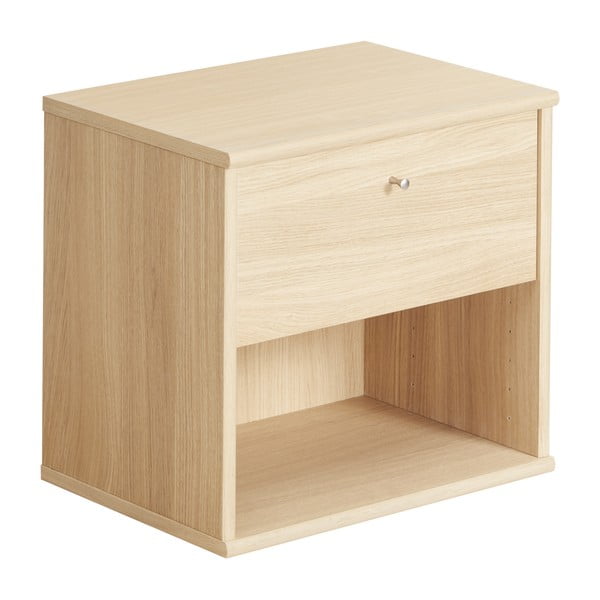 Naturalna wisząca szafka nocna w dekorze dębu z półką Mistral – Hammel Furniture-image-2