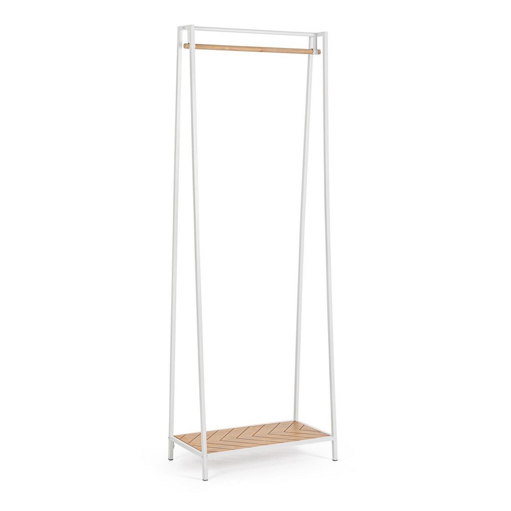 Biały/w naturalnym kolorze stalowy stojak na ubrania 63x180x34 cm Haldor – Yes Everyday