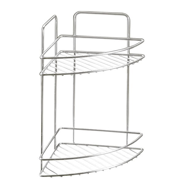 Stalowa półka łazienkowa w kolorze srebra z połyskiem Luxy – Metaltex