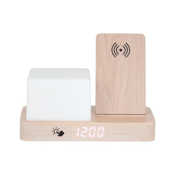 Budzik cyfrowy/stołowy  z ładowarką bezprzewodową Retro LED Night Light – Karlsson-image-3
