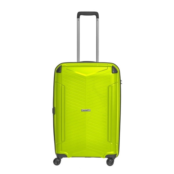 Limonkowa walizka podróżna Packenger, 71 l