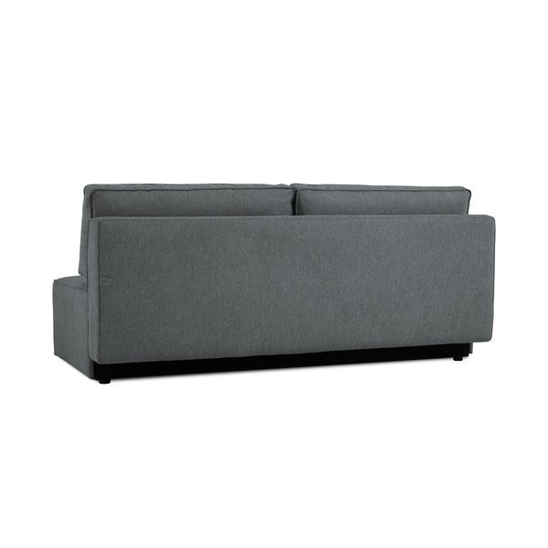 Ciemnoszara rozkładana sofa ze schowkiem 202 cm Dora – Scandic-image-3