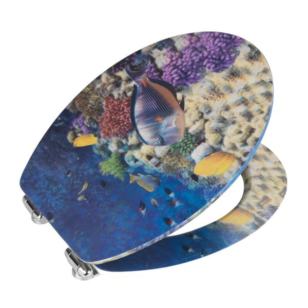 Deska sedesowa z obrazkiem 3D z łatwym domknięciem Wenko Bellevue, 44,5x38 cm-image-1