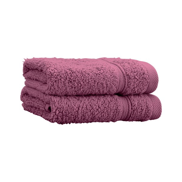 Ciemnoróżowe bawełniane ręczniki frotte zestaw 2 szt. 30x30 cm Zero Twist – Catherine Lansfield