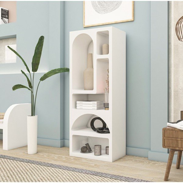 Biały regał 60x150 cm Lorin – Kalune Design-image-1