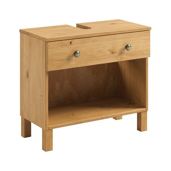 Niska szafka pod umywalkę w jasnym naturalnym kolorze 62x55 cm Calle – Støraa-image-4