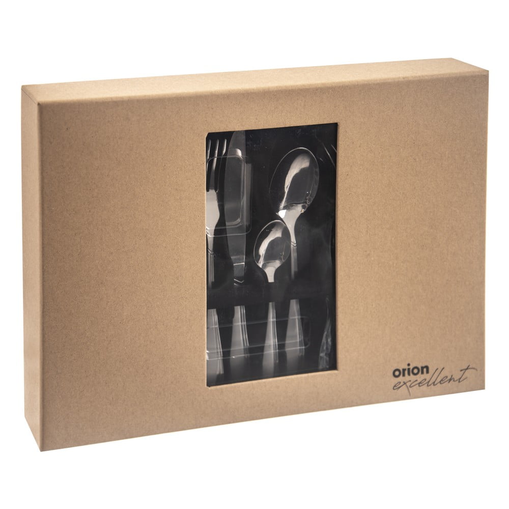 Sztućce 24 szt. ze stali nierdzewnej w kolorze srebra Satin – Orion (zdjęcie 5)