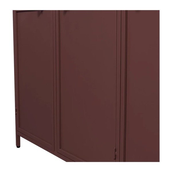 Bordowa metalowa witryna 140x200x42 cm Exhibit – WOOOD-image-3