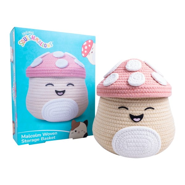 Beżowy tekstylny dziecięcy kosz na zabawki ø 23x22 cm Fizz Malcolm – SQUISHMALLOWS-image-3