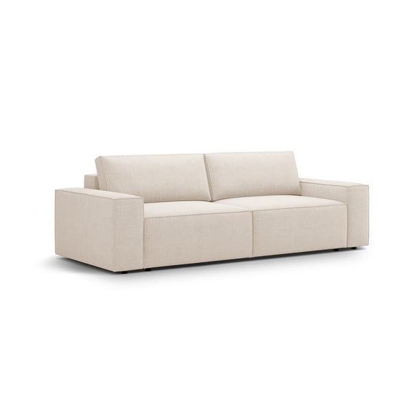 Beżowa rozkładana sofa z materiału bouclé 247 cm Jodie – Micadoni Home-image-2