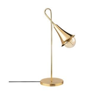 Metalowa lampa stołowa w złotym kolorze Opviq lights Elisa