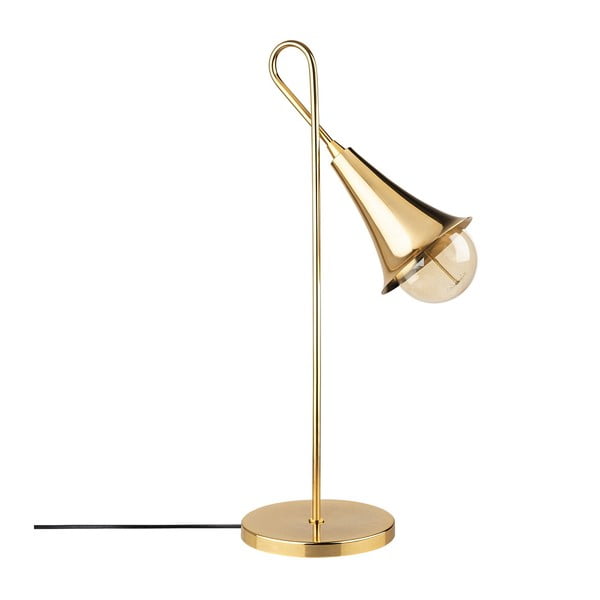Metalowa lampa stołowa w złotym kolorze Opviq lights Elisa