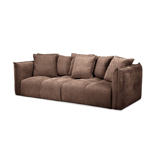 Brązowa sofa z tkaniny szenilowej Harlem – Bobochic Paris-image-4