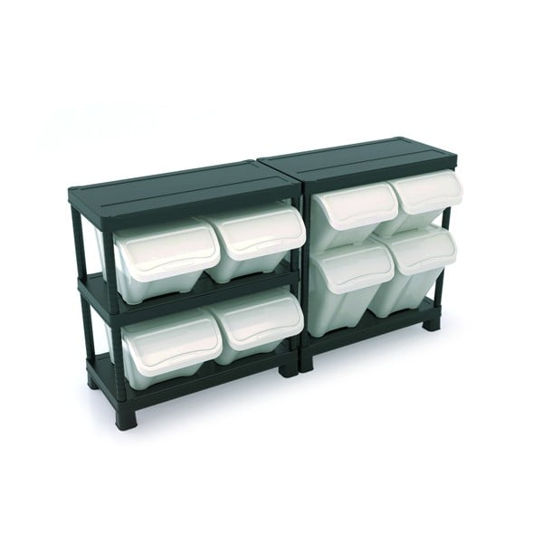 Biały plastikowy pojemnik z pokrywką 55x39x32 cm All In Box – KIS-image-1