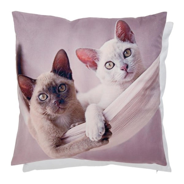 Poszewka na poduszkę z motywem kotów Clayre & Eef Pug, 45x45 cm