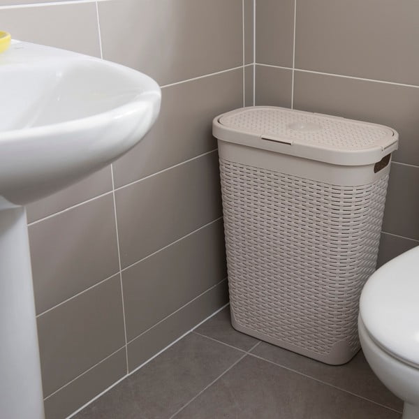 Beżowy kosz na pranie Addis Calico, 40 l-image-1