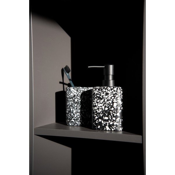 Czarny dozownik do mydła Wenko Terrazzo-image-2