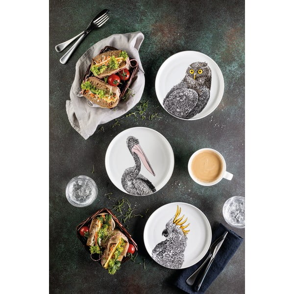 Biały porcelanowy talerz Maxwell & Williams Marini Ferlazzo Owl, ø 20 cm-image-3