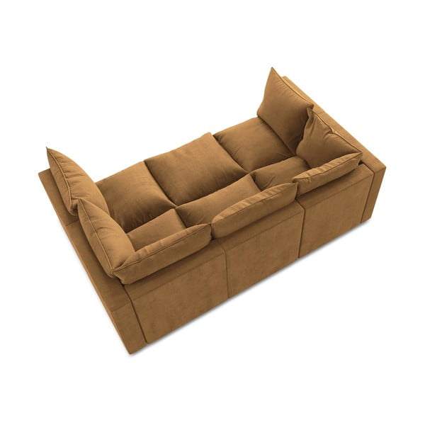 Sofa w kolorze terakoty 255 cm Manao – Makamii-image-3