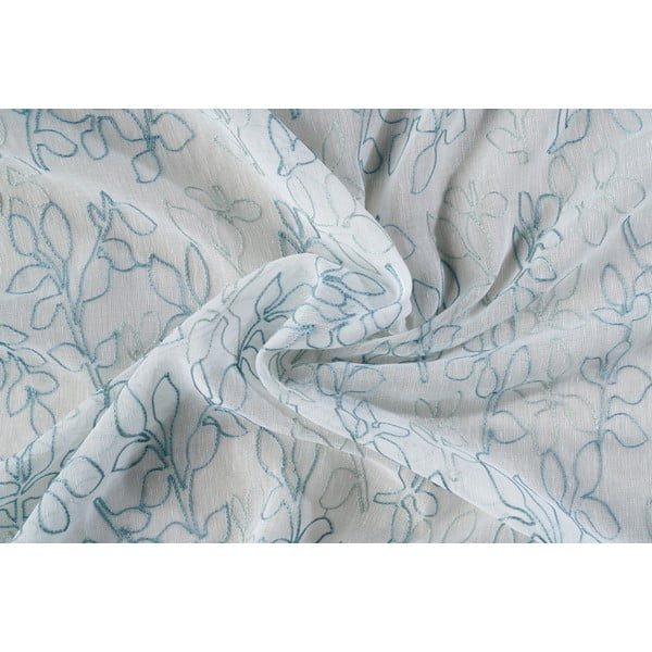 Biało-niebieska firanka 300x260 cm Urma – Mendola Fabrics