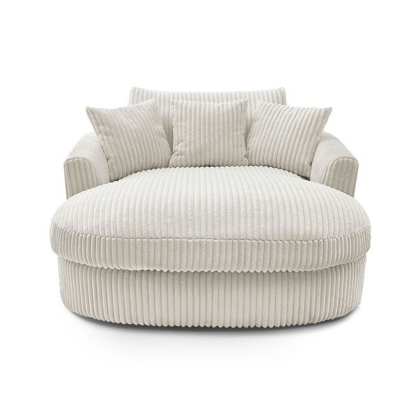 Beżowy sztruksowy fotel Belem – Bobochic Paris-image-3