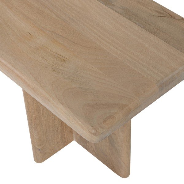 Konsola z litego drewna mango w jasnym naturalnym kolorze 40x80 cm Ato – WOOOD-image-4
