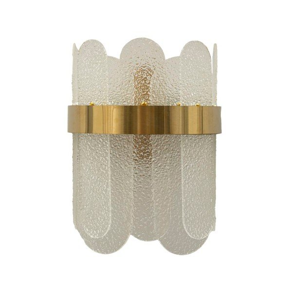 Szklany kinkiet w kolorze złota Gris – Mauro Ferretti