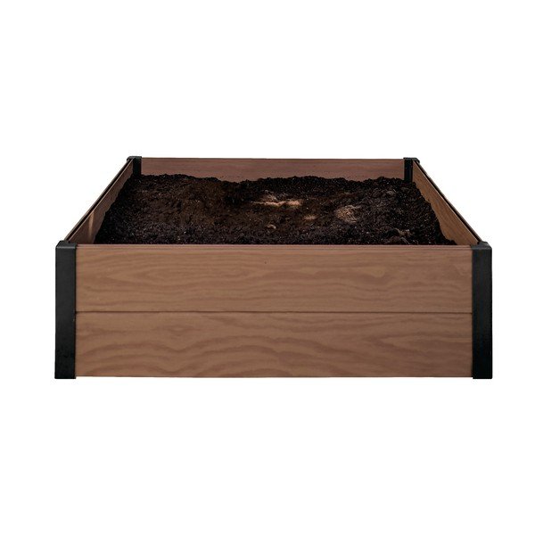 Brązowa skrzynka na kwiaty Keter Maple Square-image-1