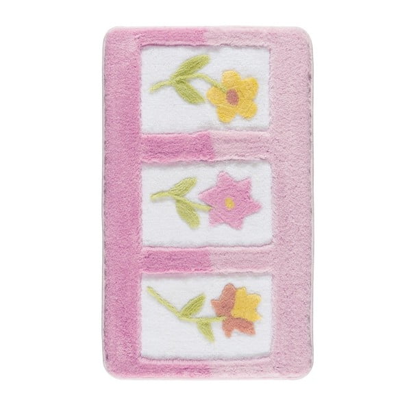 Różowy dywanik łazienkowy Confetti Bathmats Anjelik, 50x60 cm