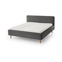 Antracytowe tapicerowane łóżko dwuosobowe bez stelaża 160x200 cm Mattis – Meise Möbel