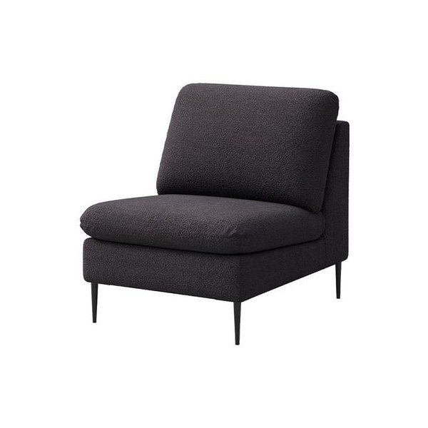 Czarny fotel z materiału bouclé Belle – Rodier-image-2