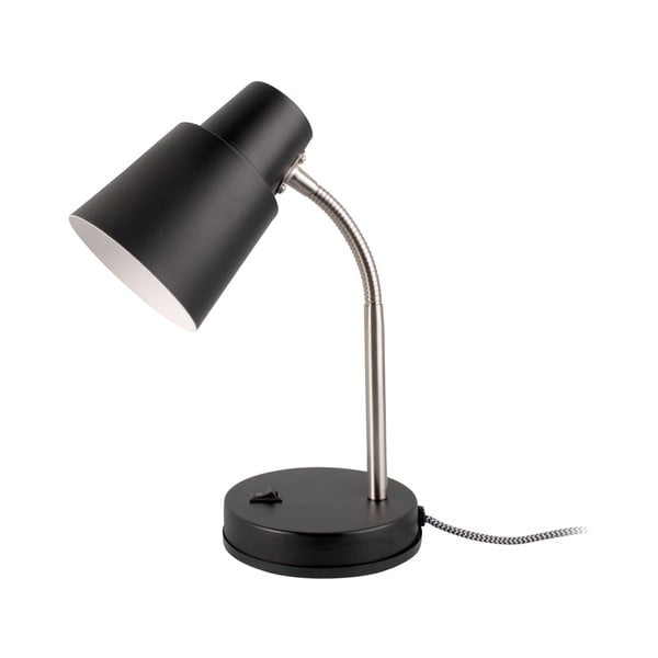 Czarna lampa stołowa Leitmotiv Scope, wys. 30 cm