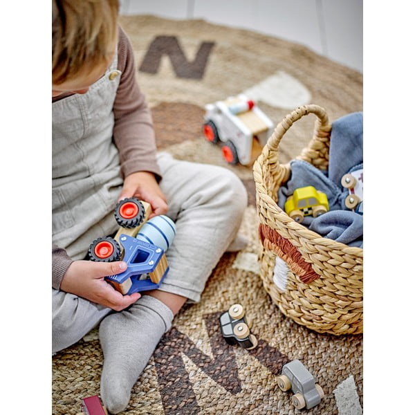 Dziecięce kosze na zabawki 2 szt. z hiacyntu wodnego w naturalnym kolorze ø 32x32 cm Agnes – Bloomingville Mini-image-4