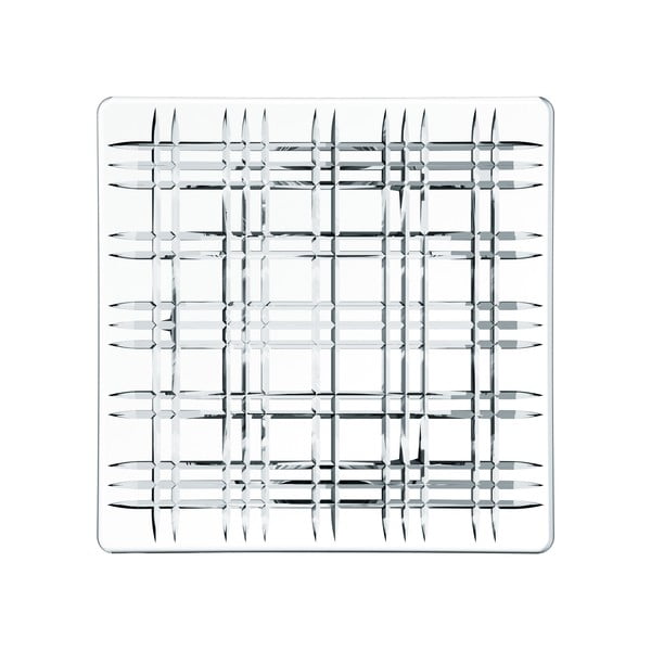 Kwadratowy talerz ze szkła kryształowego Nachtmann Square Plate, 28x28 cm