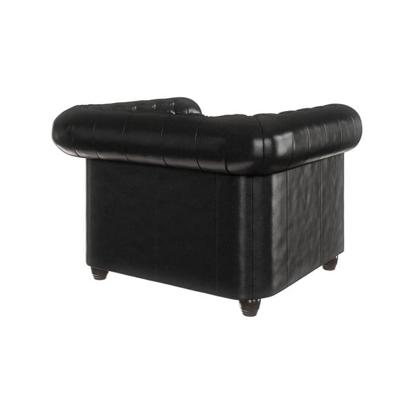 Czarny fotel z imitacji skóry York – Ropez-image-2