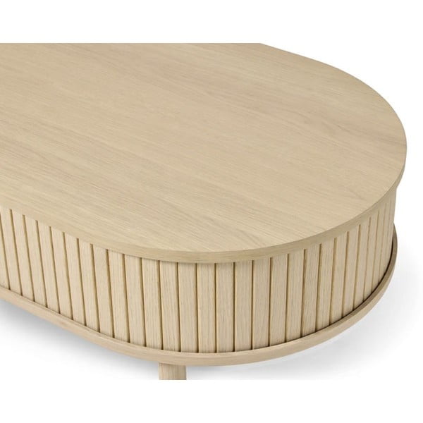 Stolik w dekorze dębu w naturalnym kolorze 60x120 cm Meta – Unique Furniture-image-3